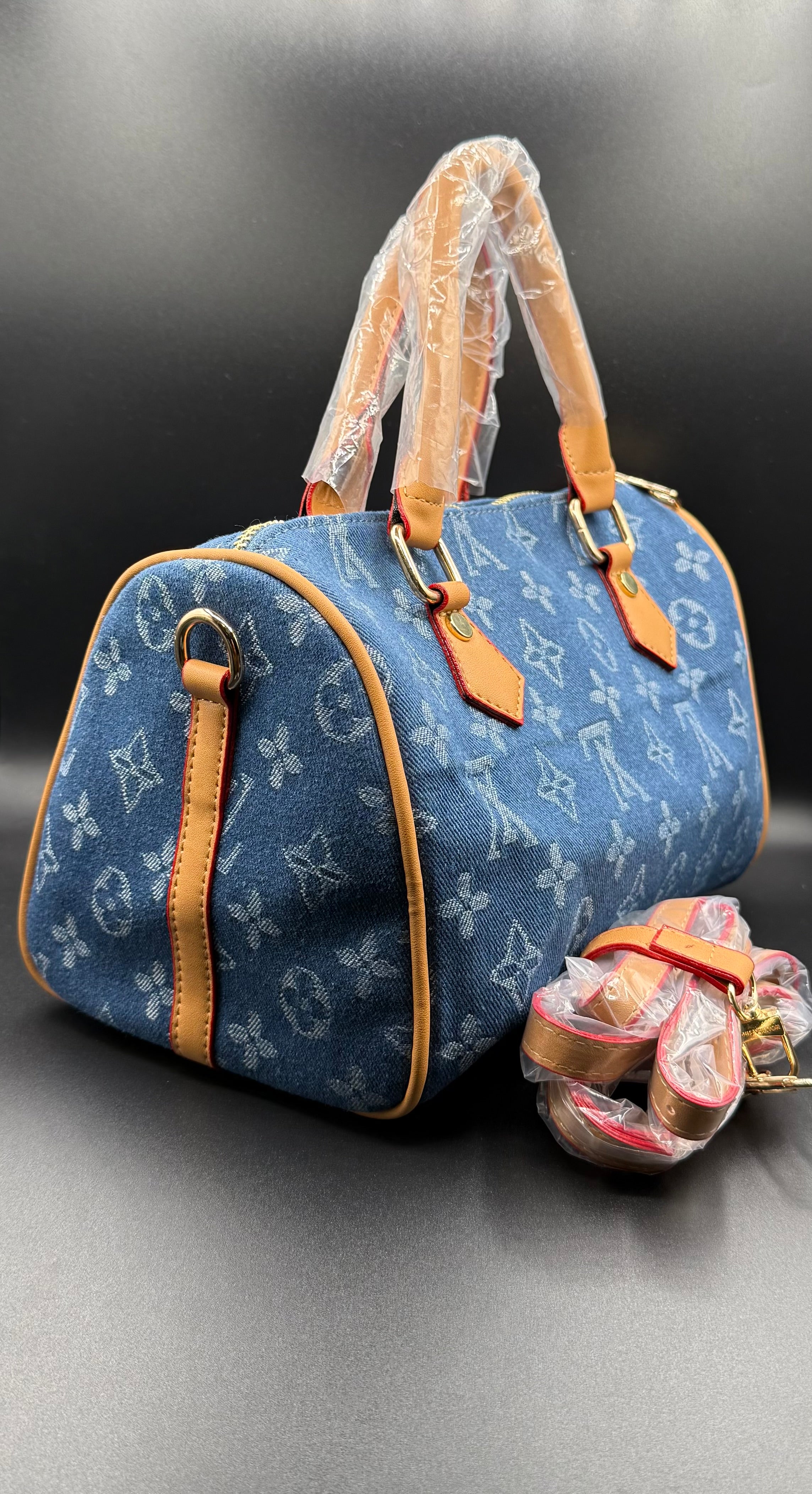 IMG_1638 LV-Inspired Monogram Speedy Bandoulière Premium Satchel Bag - Image 6