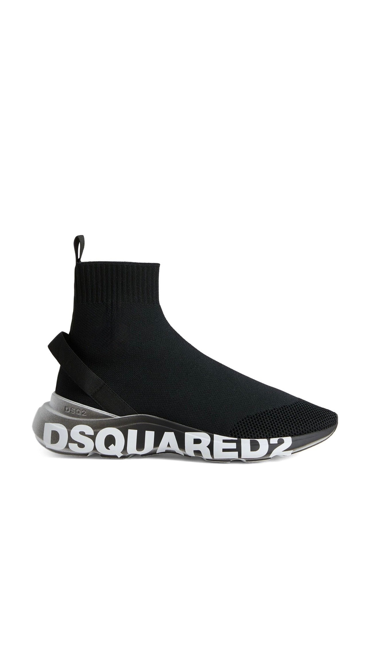 dsquared2 knit sock sneakers – black & white dsquared2 knit sock sneakers – black & white