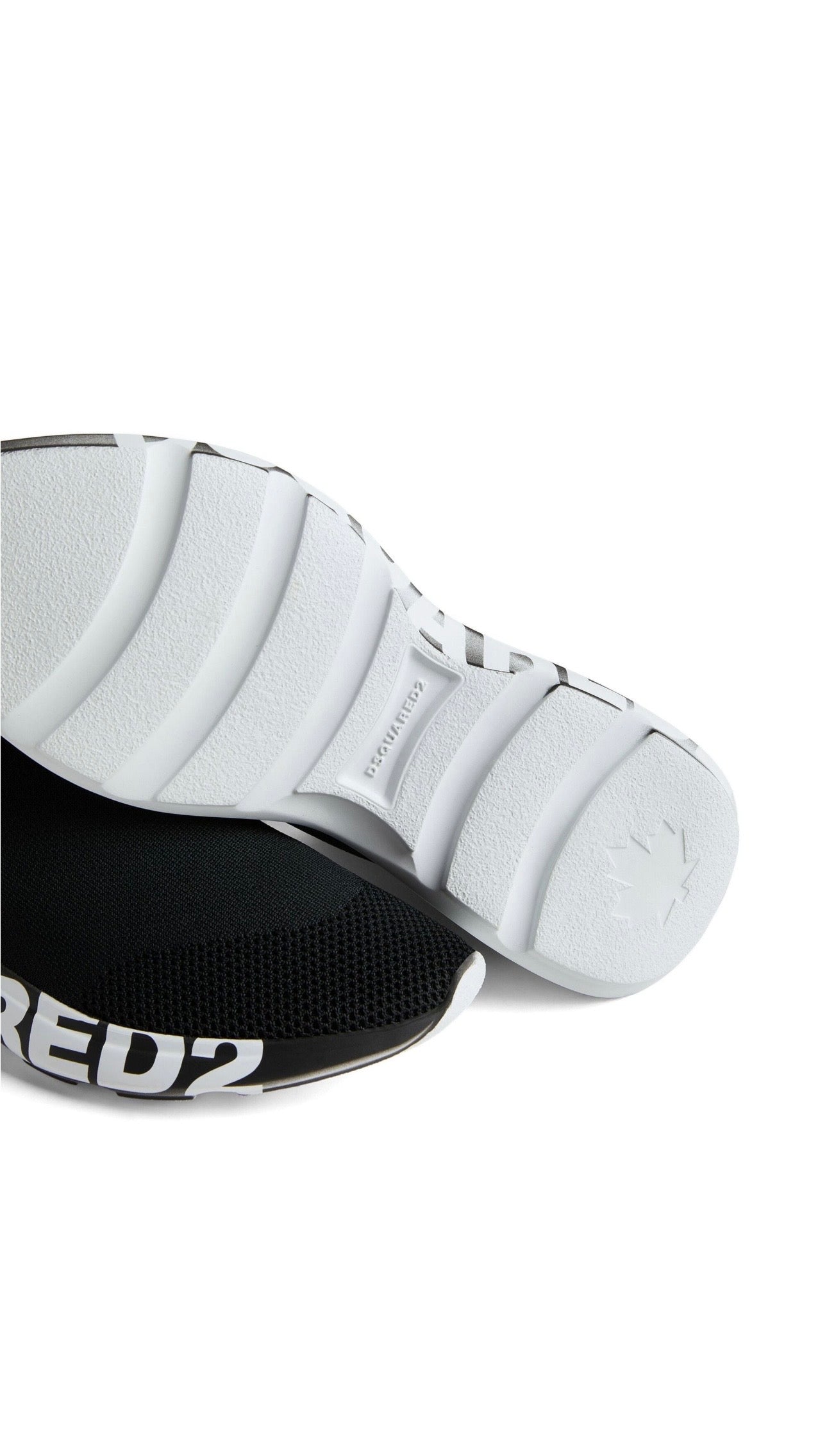 dsquared2 knit sock sneakers – black & white dsquared2 knit sock sneakers – black & white