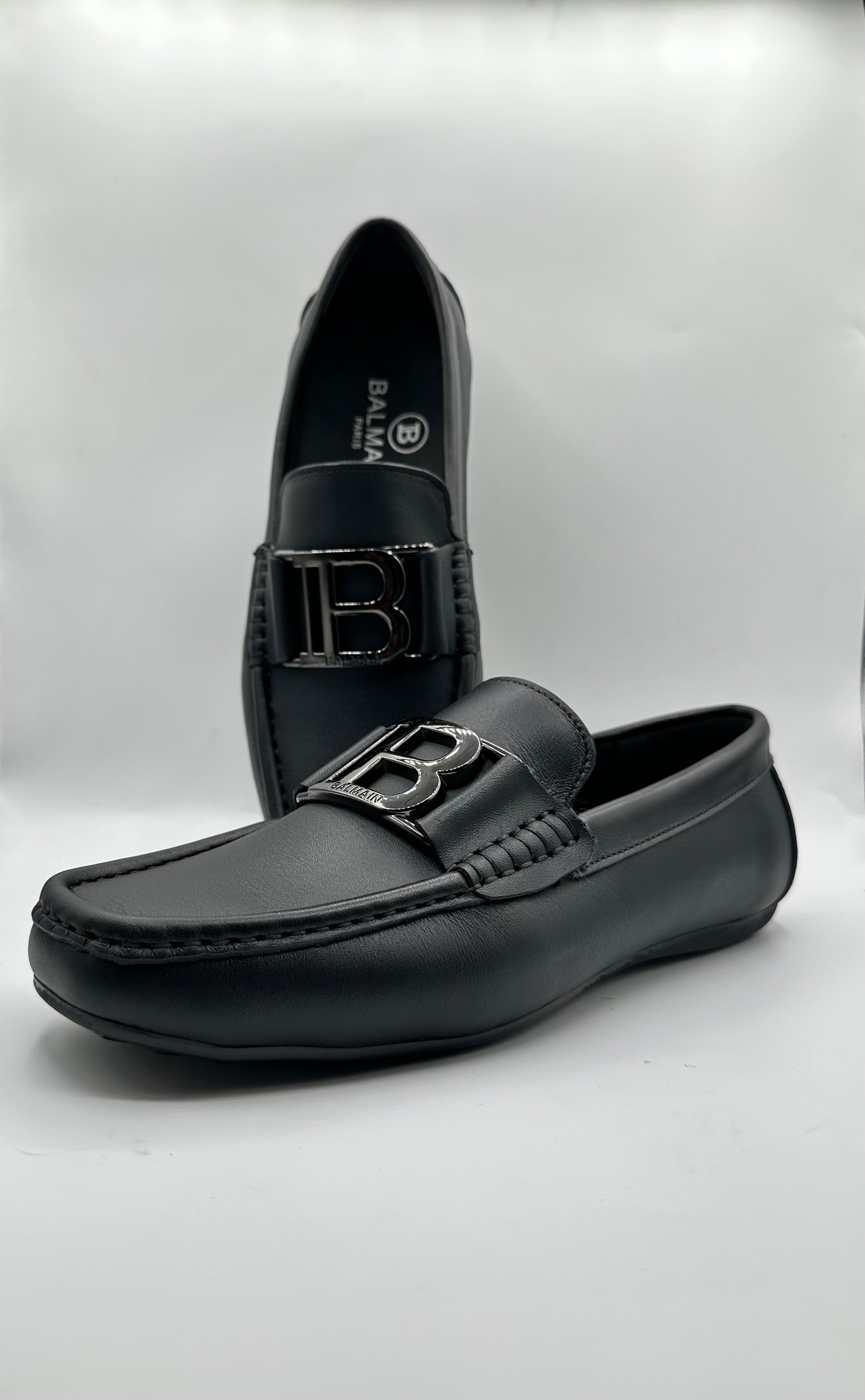 balmain inspired men's smooth leather loafers balmain inspired men's smooth leather loafers