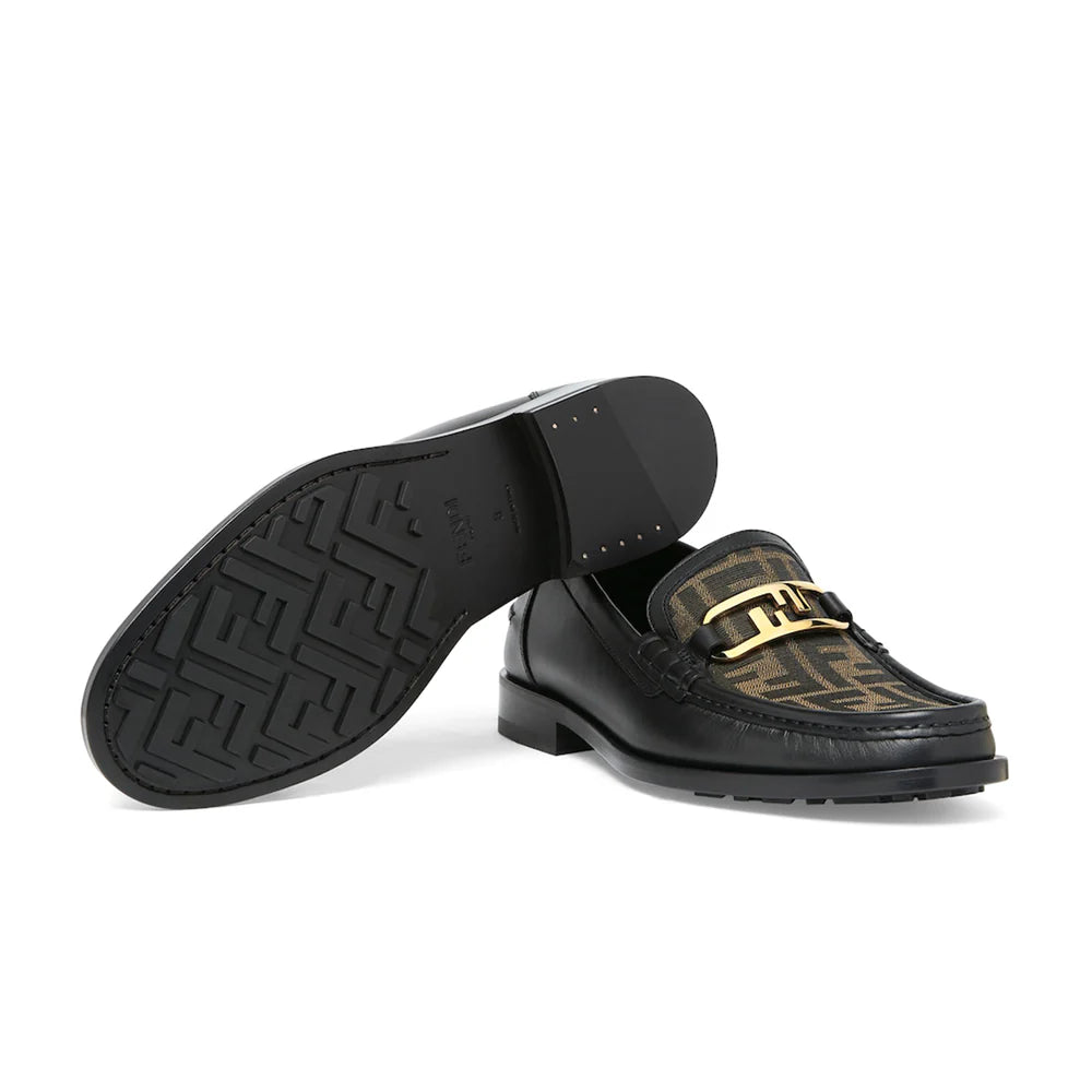 IMG_8182_9c036110-f5f4-4017-98c4-f4f8213c2297 Luxury Monogram Loafers – Black & Brown Leather - Image 2