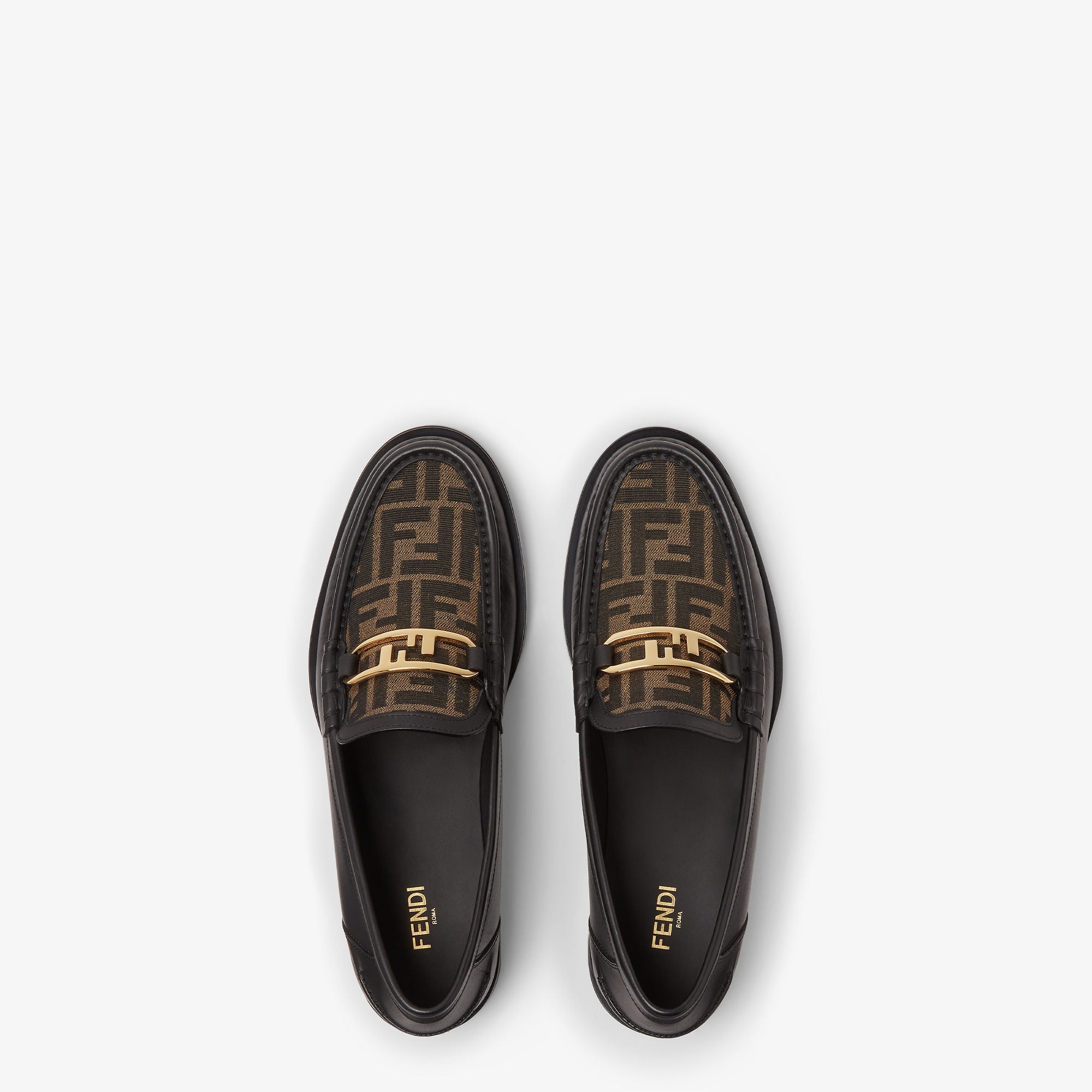 IMG_8185_67befd86-9bae-48fd-a315-b09c8362f166 Luxury Monogram Loafers – Black & Brown Leather - Image 5