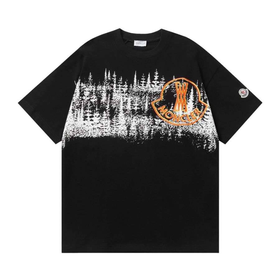 IMG_9176 Moncler-Inspired Black Graphic Logo T-Shirt – Luxury Designer Streetwear | Sintone