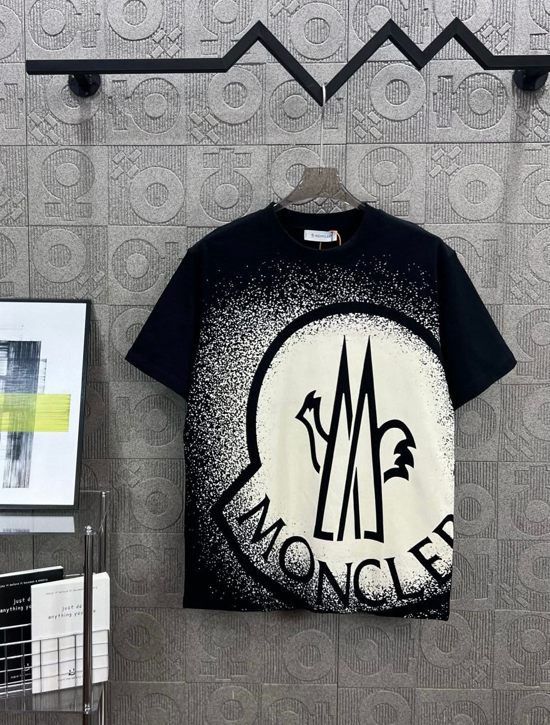 IMG_9215 Moncler-Inspired Black Oversized Logo T-Shirt – Luxury Designer Streetwear | Sintone