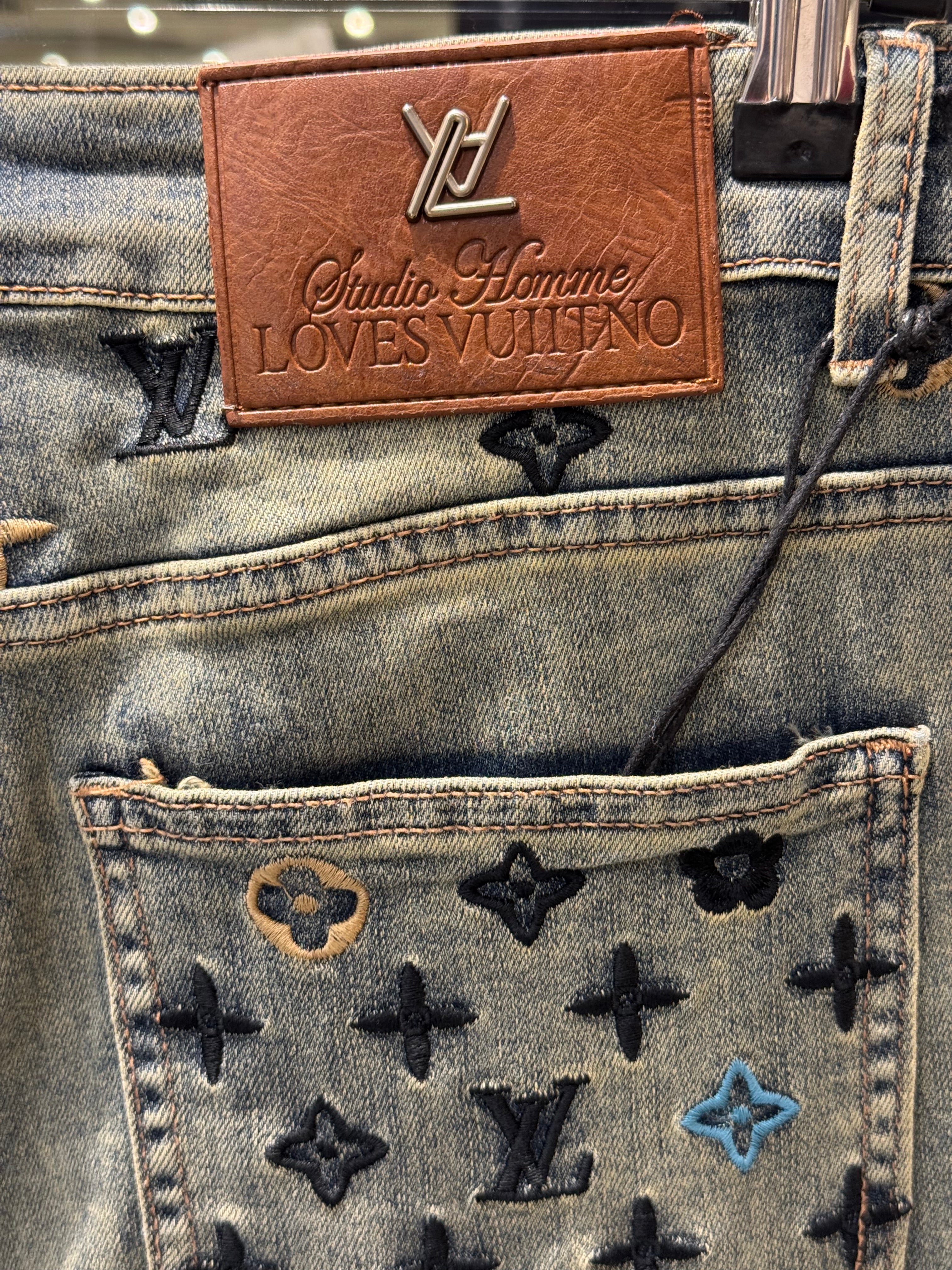 IMG_9277 Vintage Washed Jeans – Inspired by LV | Streetwear Denim | Sintone - Image 4