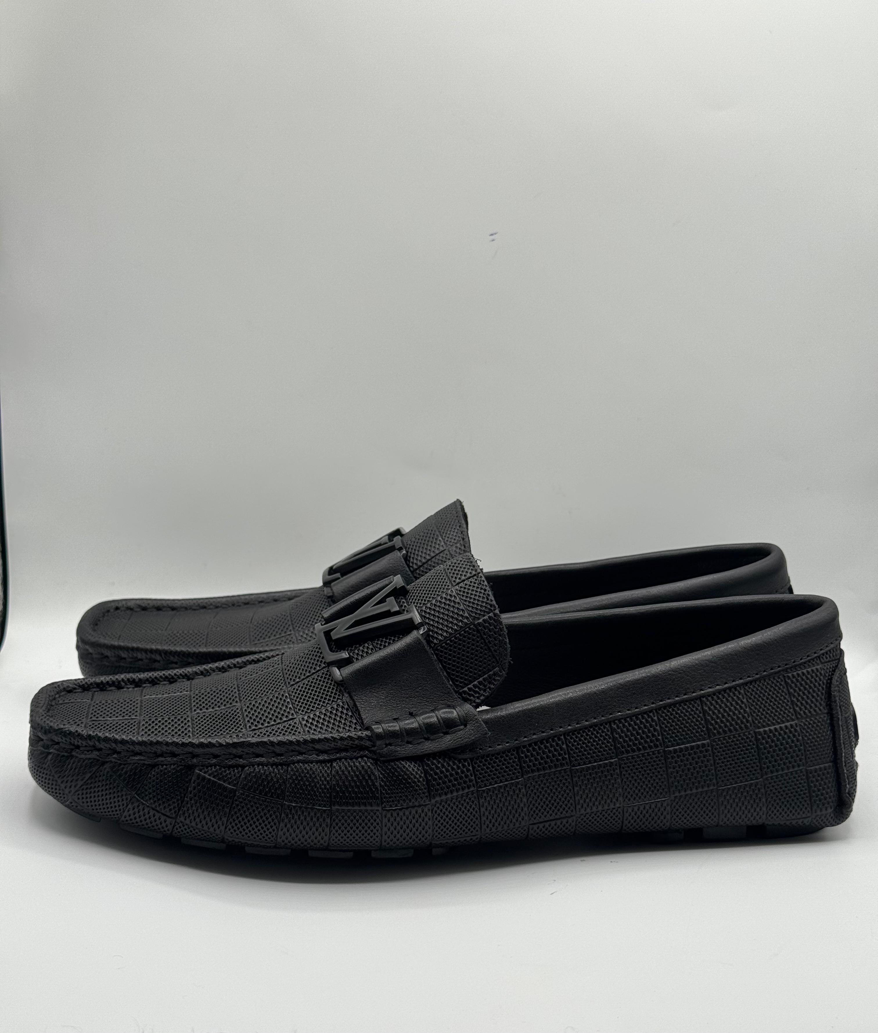 louis vuitton black damier graphite leather moccasins louis vuitton black damier graphite leather moccasins