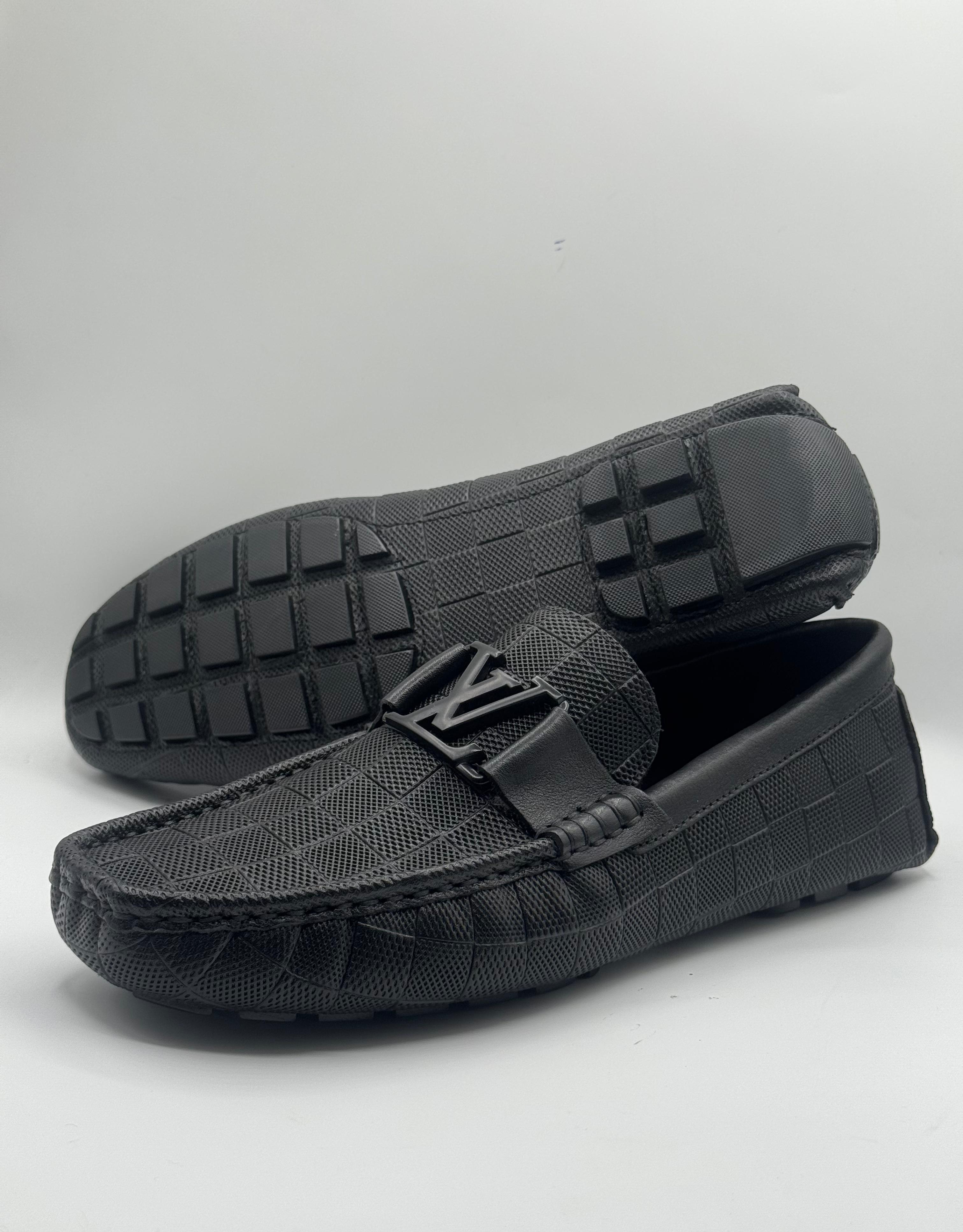louis vuitton black damier graphite leather moccasins louis vuitton black damier graphite leather moccasins