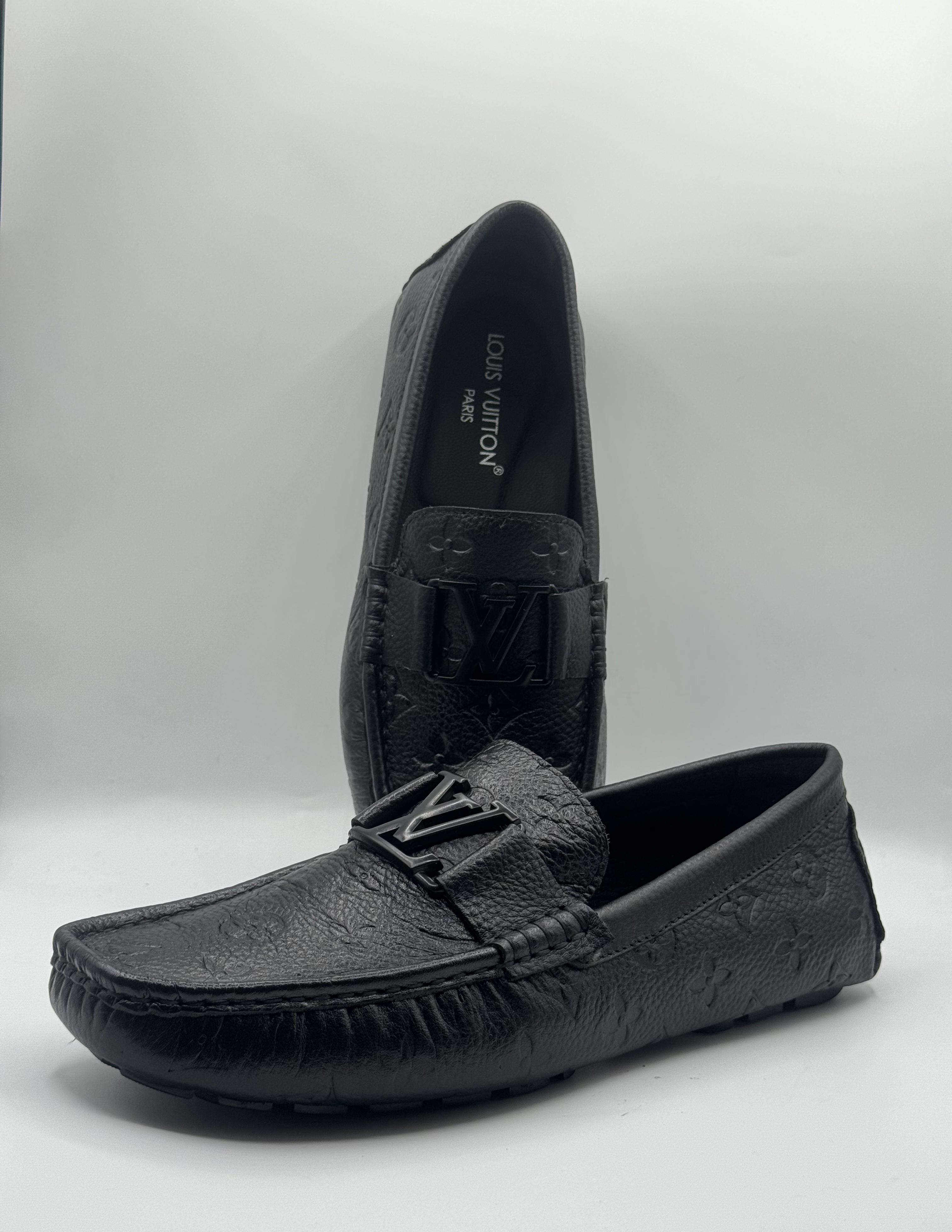 louis vuitton black monogram leather moccasins louis vuitton black monogram leather moccasins