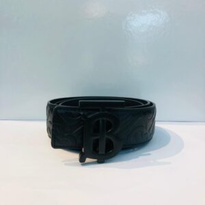 burberry black leather belt