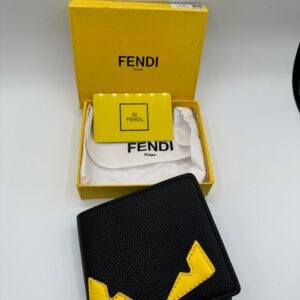 fendi premium black wallet