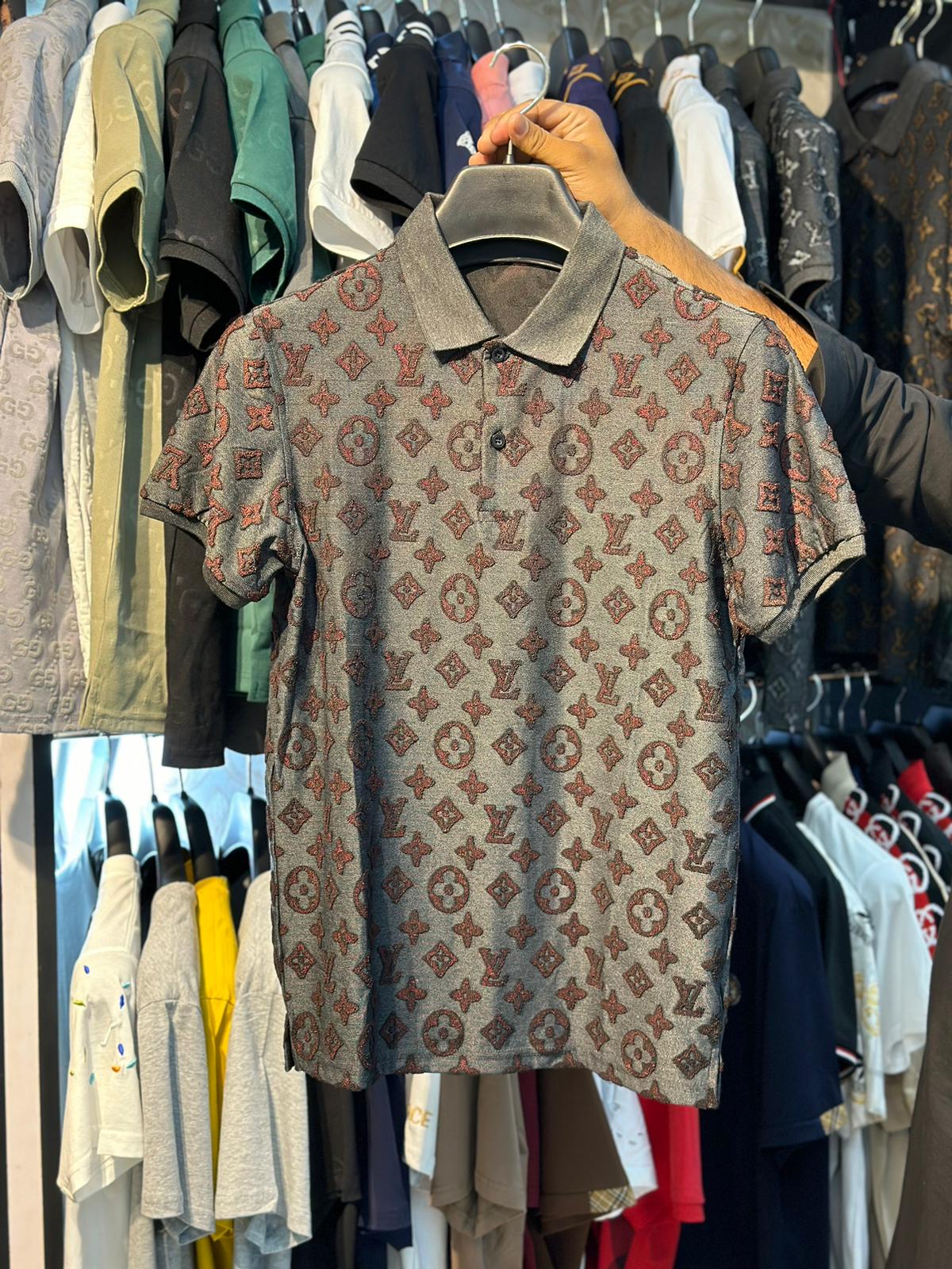louis vuitton all over printed men polo shirt louis vuitton all over printed men polo shirt