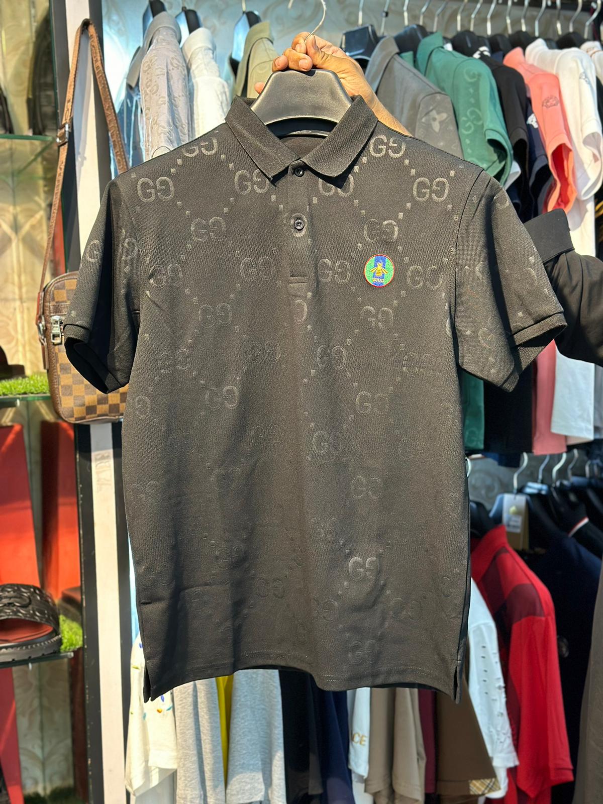 gucci all over printed men polo shirt with logo gucci all over printed men polo shirt with logo