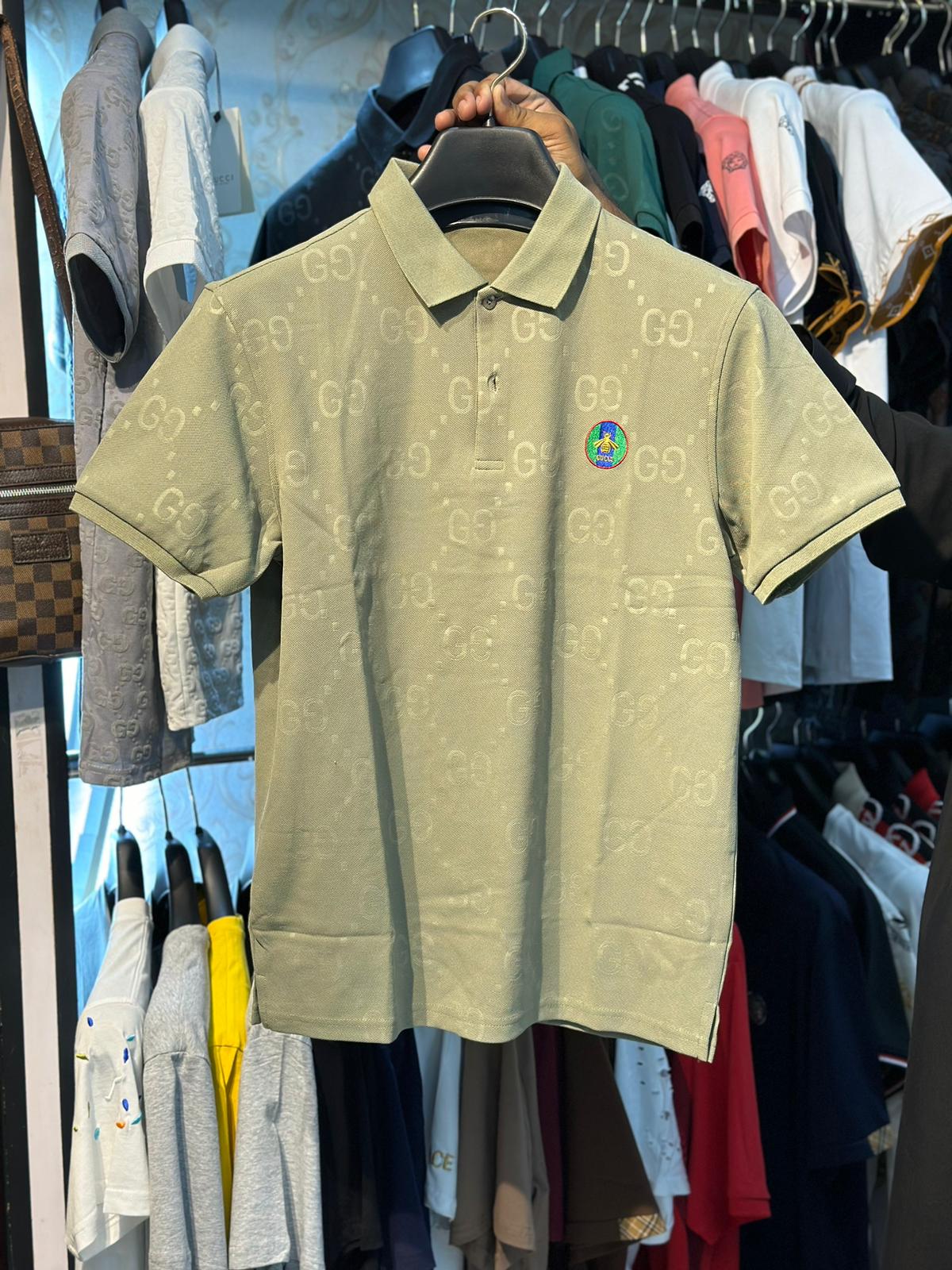 gucci all over printed men polo shirt with logo gucci all over printed men polo shirt with logo