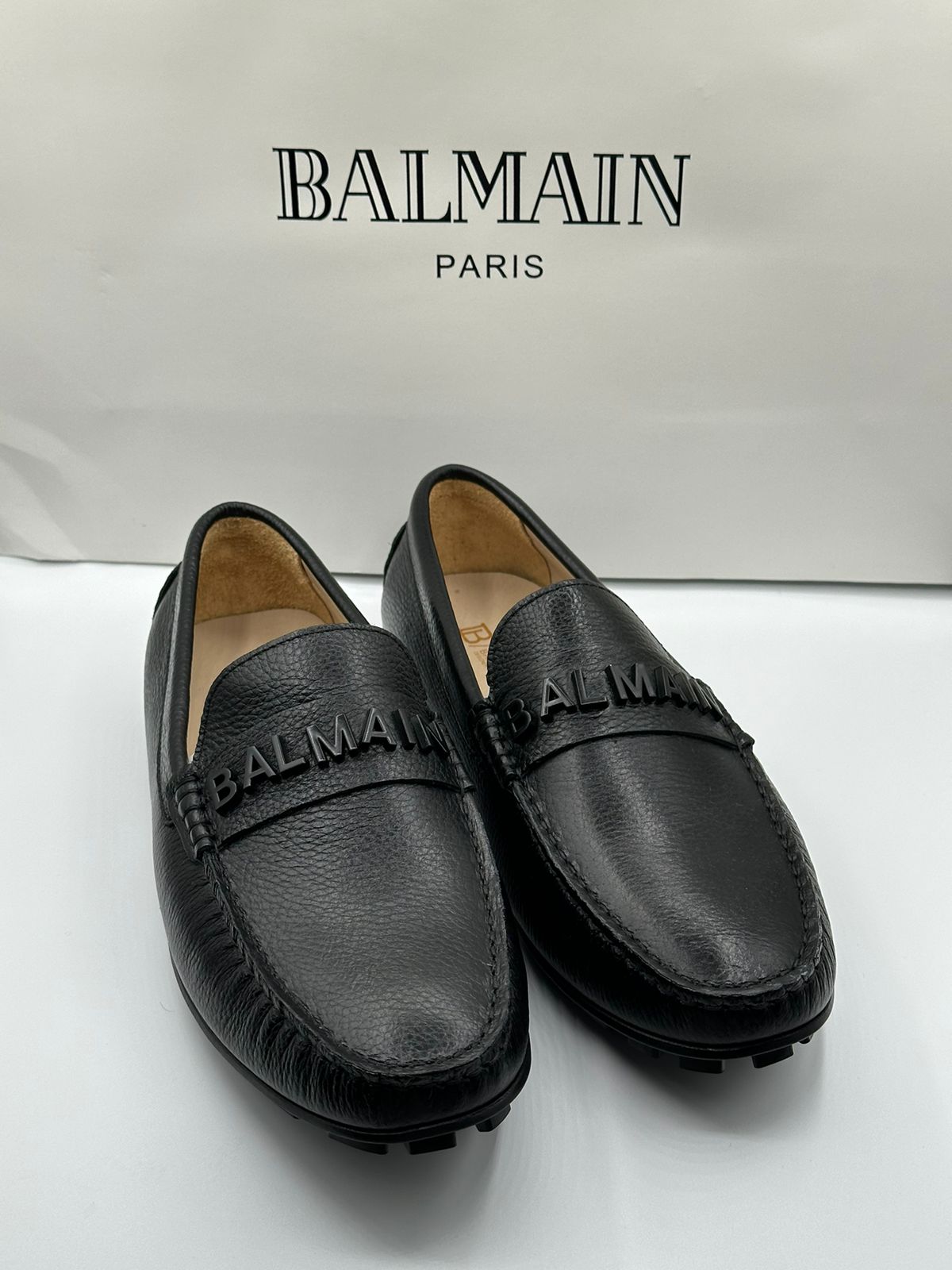 balmain black loafers balmain black loafers