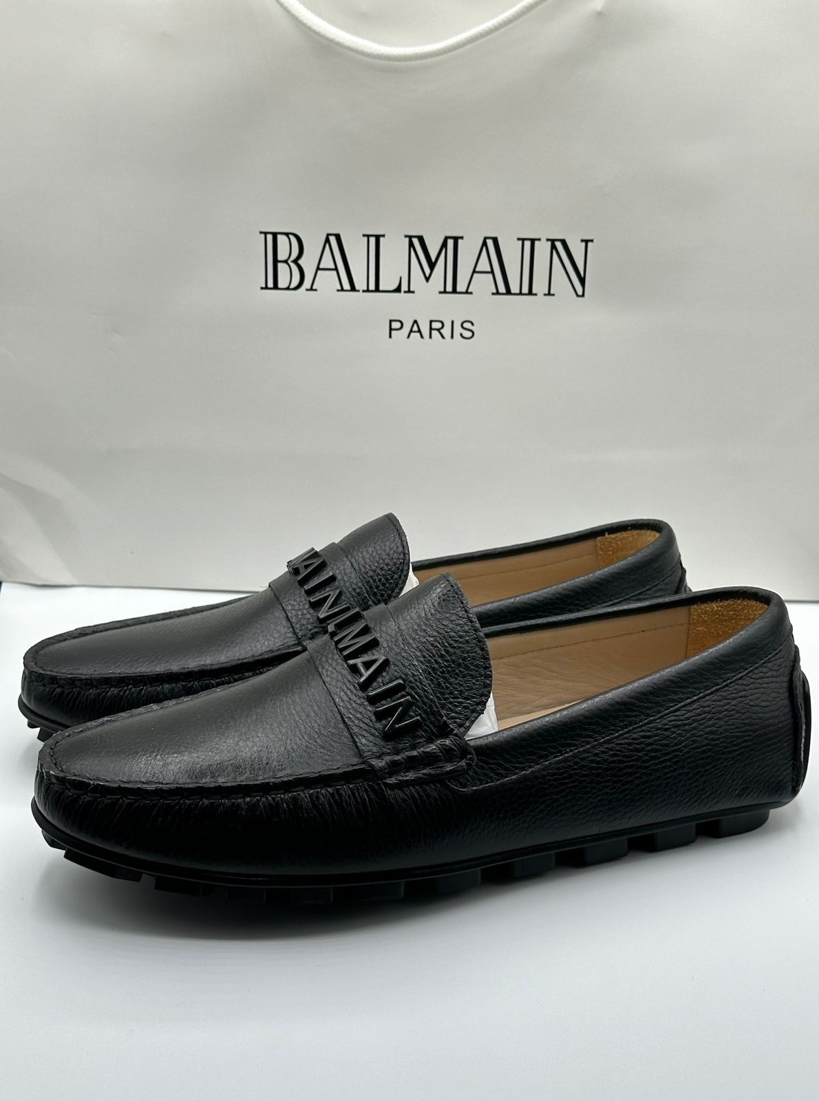 balmain black loafers balmain black loafers