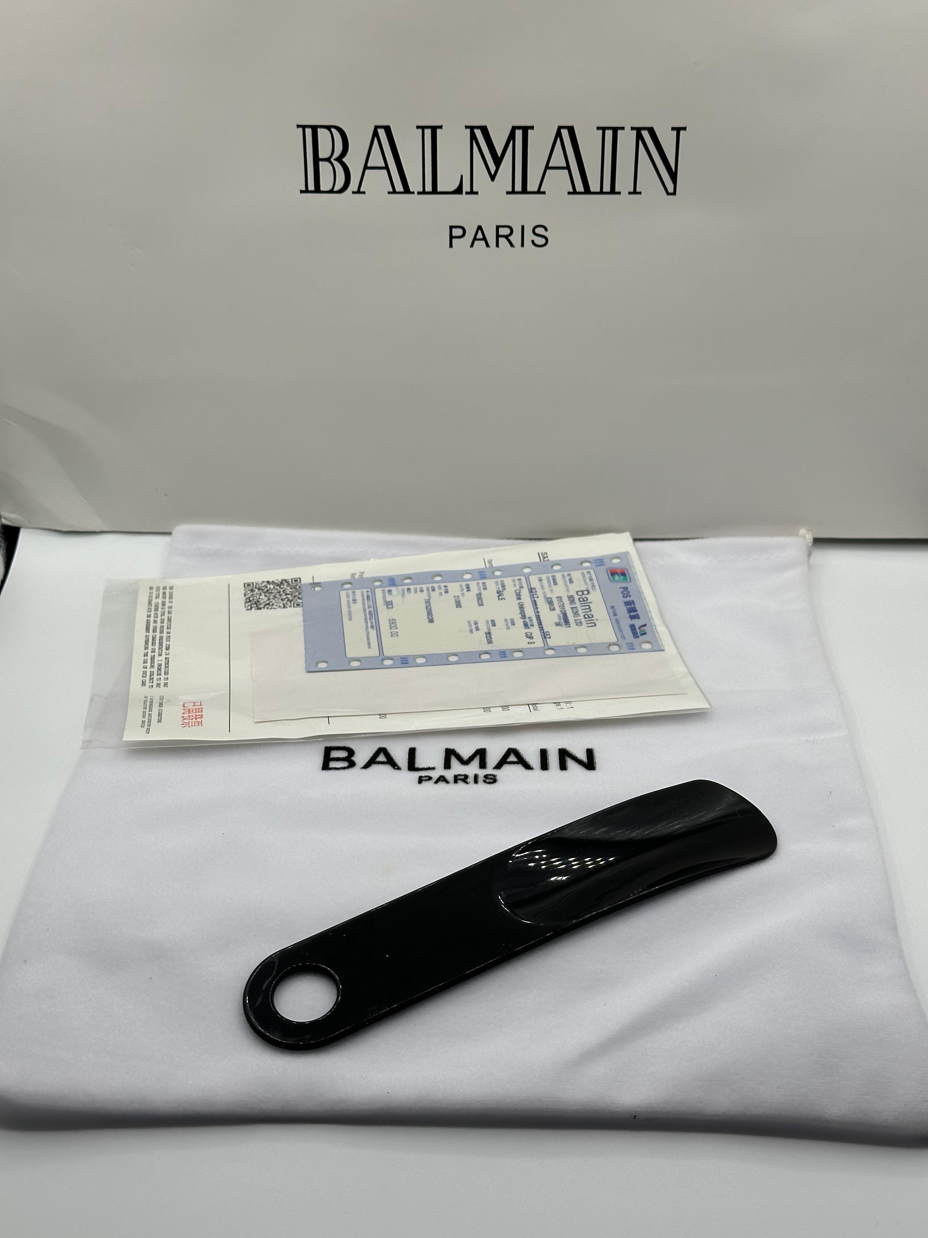 balmain black loafers balmain black loafers