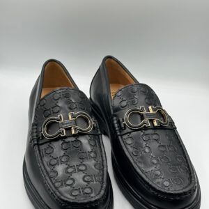 ferragamo signature black major loafers