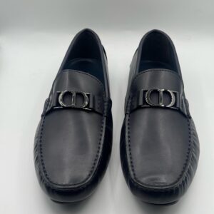 christian dior high quality dark blue loafer shoes