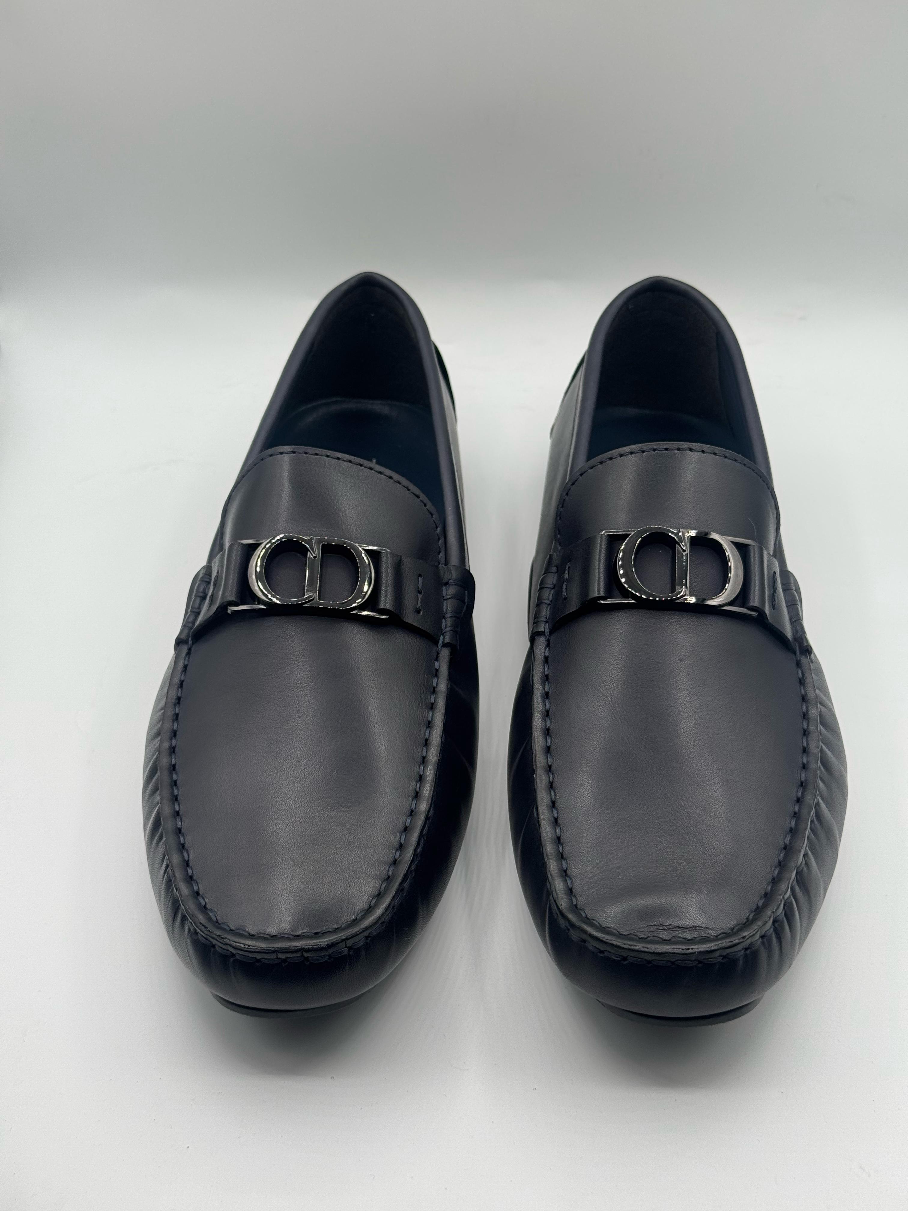 christian dior high quality dark blue loafer shoes christian dior high quality dark blue loafer shoes