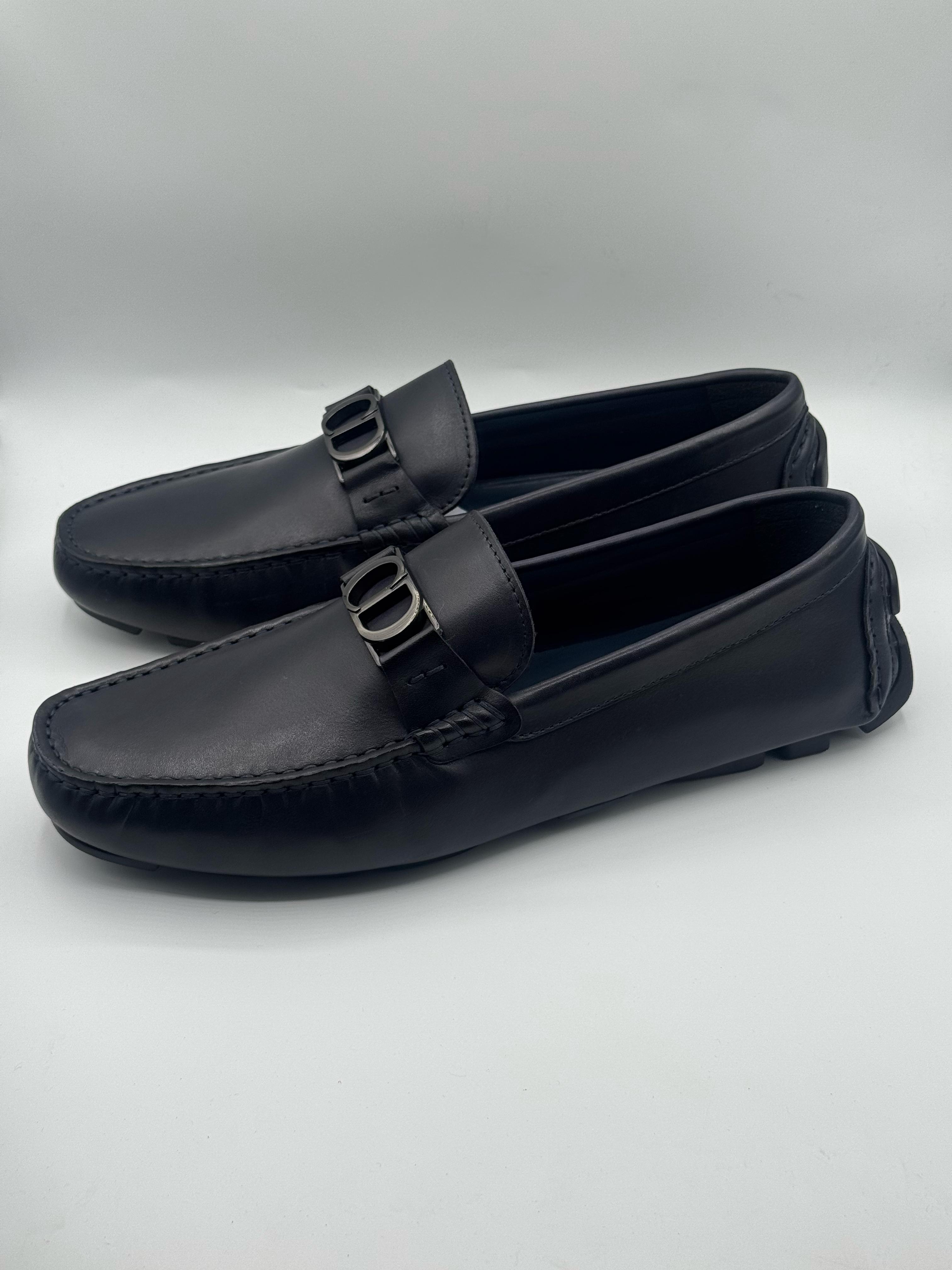 christian dior high quality dark blue loafer shoes christian dior high quality dark blue loafer shoes
