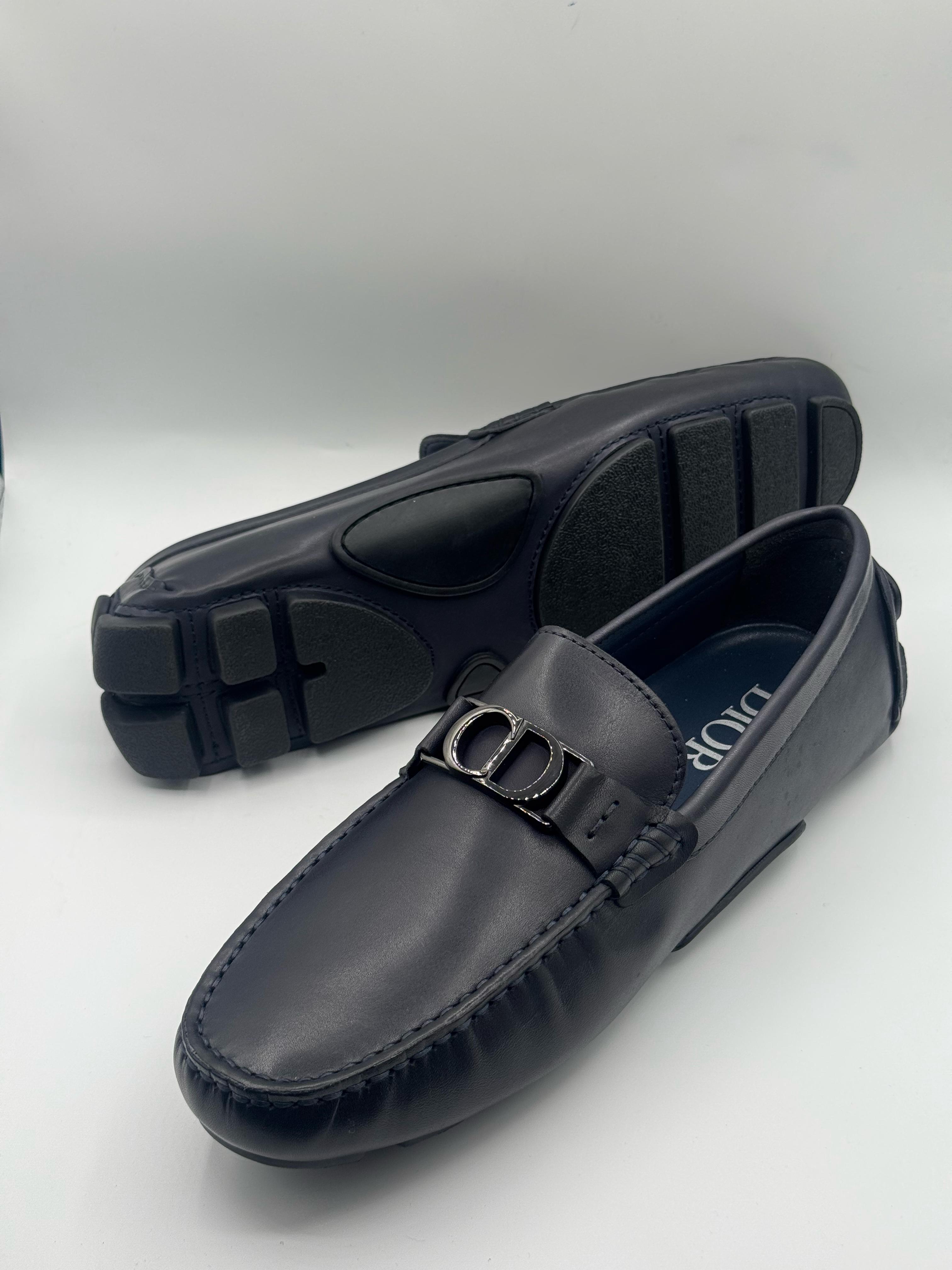christian dior high quality dark blue loafer shoes christian dior high quality dark blue loafer shoes