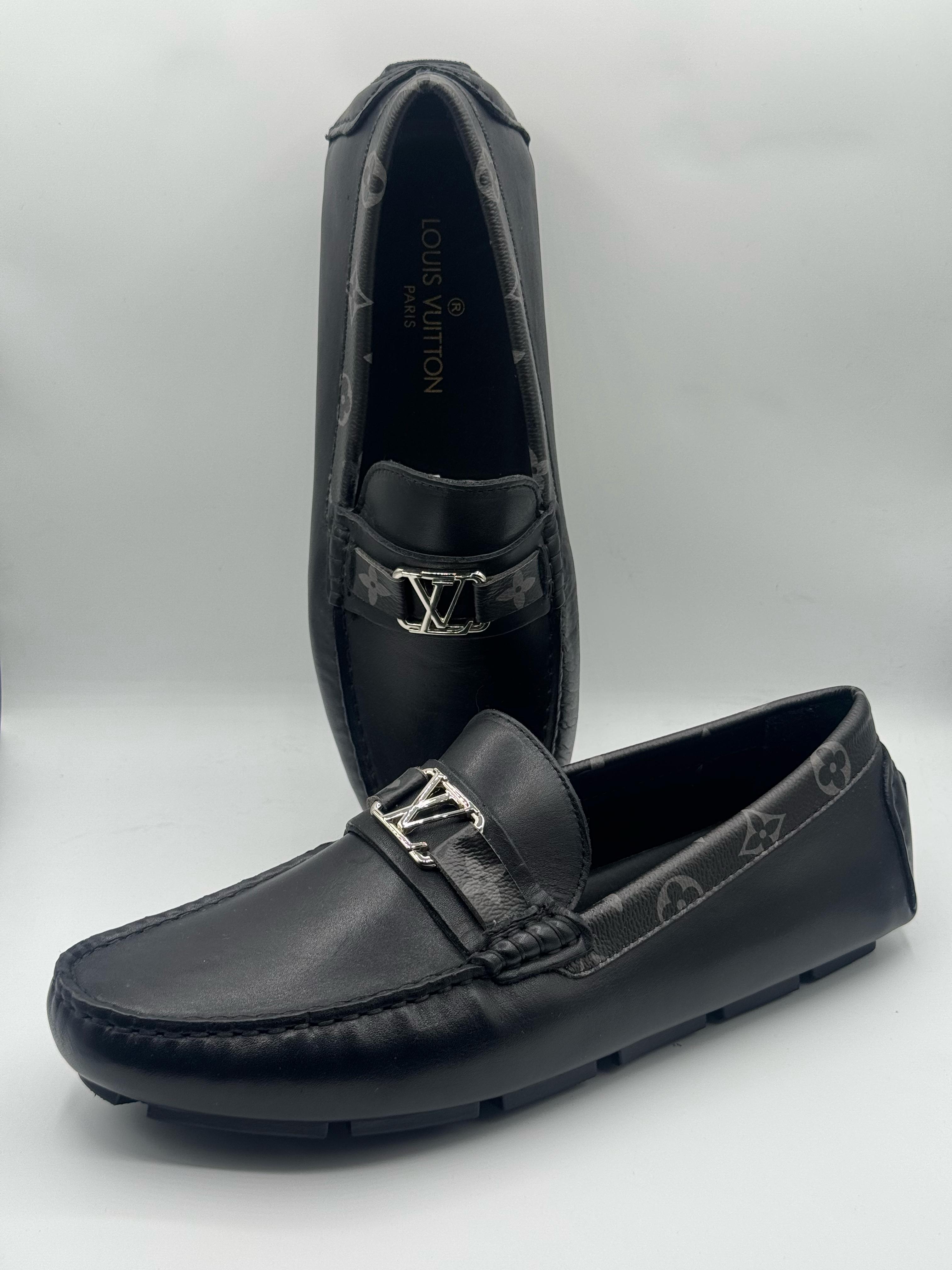 louis vuitton premium quality black loafer with buckle louis vuitton premium quality black loafer with buckle
