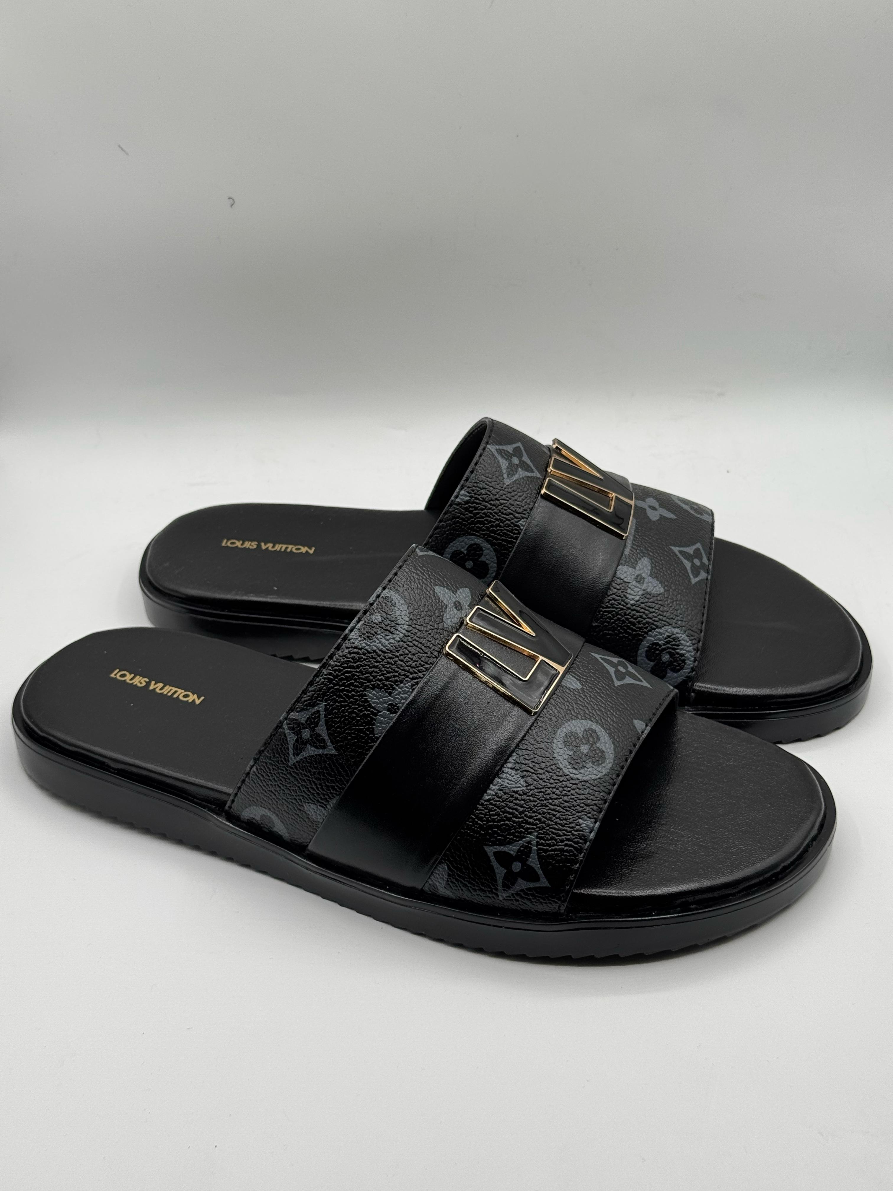 WhatsAppImage2025-04-03at16.44.12_1 LV Gray Check Premium Quality Leather Slipper - Image 4