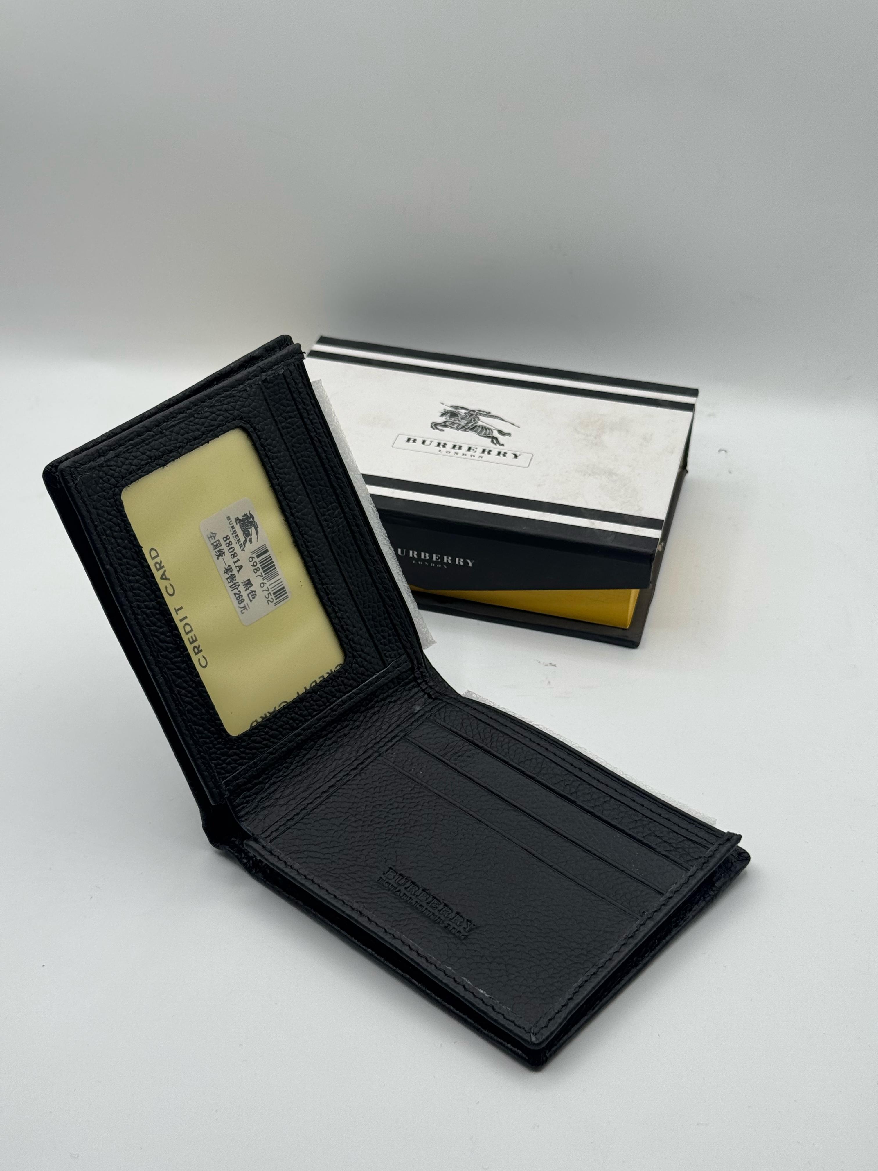 burberry regular style high quality black leather wallet burberry regular style high quality black leather wallet