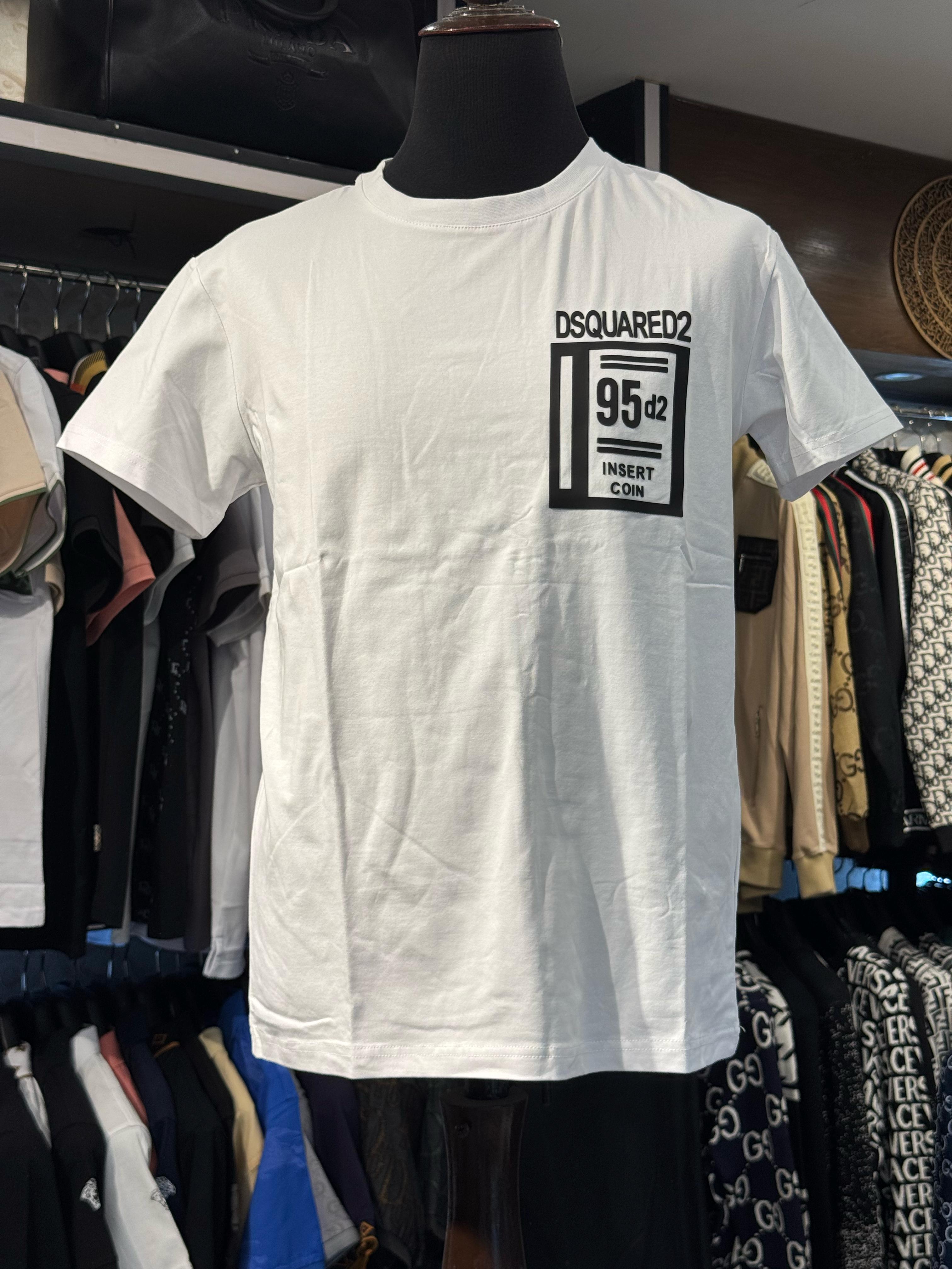 dsquared2 white soft cotton printed round neck t shirt dsquared2 white soft cotton printed round neck t shirt