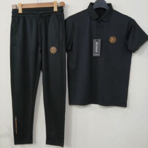 balmain premium quality soft cotton black tracksuit