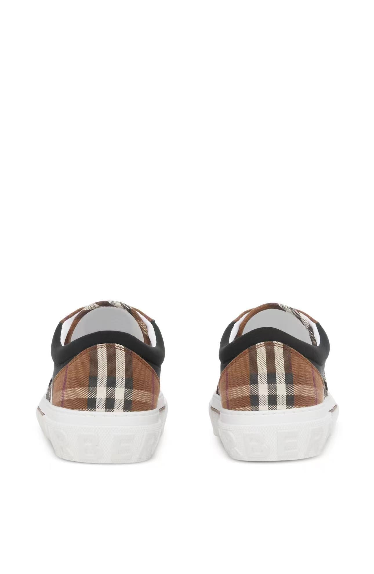 burberry premium white, apricot & brown low top sneakers burberry premium white, apricot & brown low top sneakers